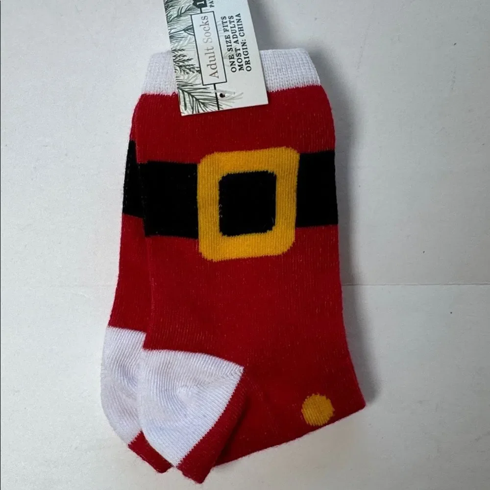 Festive Red and White Socks